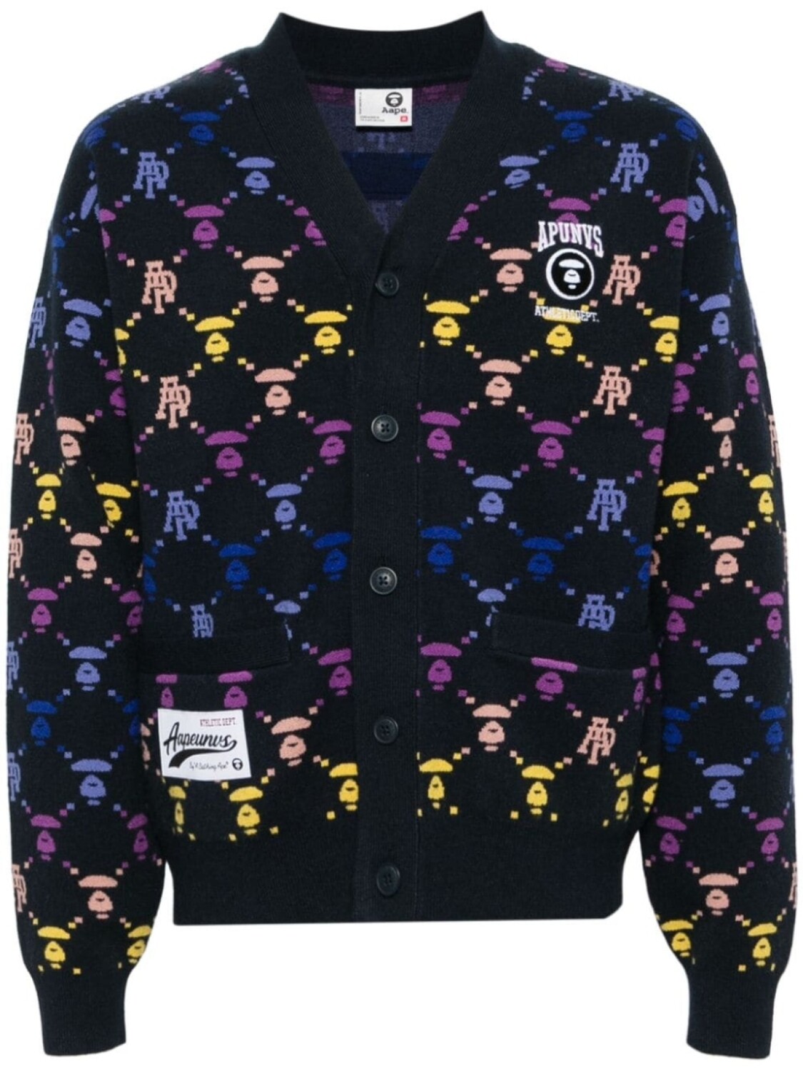 

AAPE BY *A BATHING APE кардиган с логотипом, синий