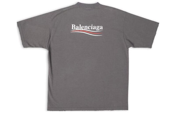 Футболка political campaign t-shirt 'grey' Balenciaga, серый — фото 2
