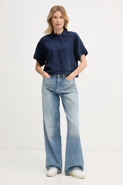Поло Lacoste Relaxed Fit, синее — фото 2