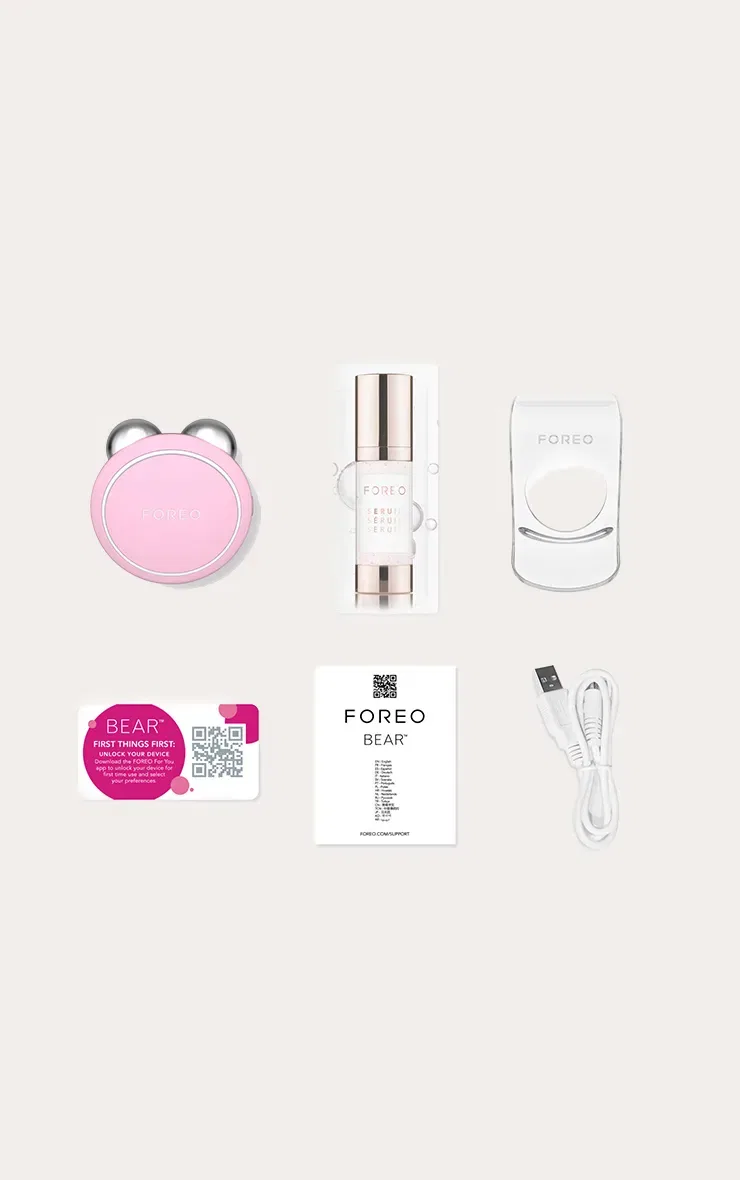 Микротоковый прибор для лица Foreo Bear Mini Pearl розовый Prettylittlething, розовый — фото 3