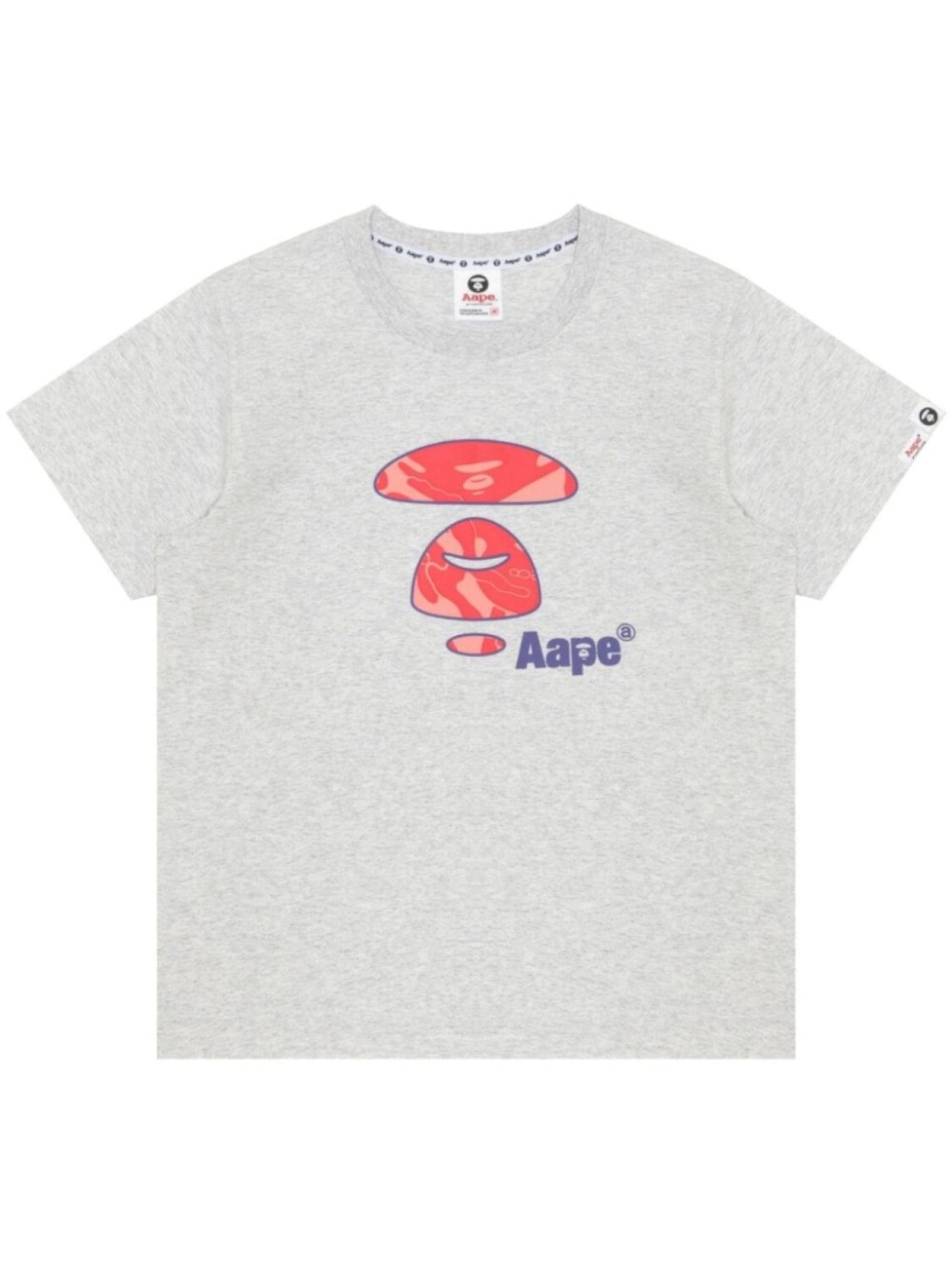 

AAPE BY *A BATHING APE футболка с графичным принтом, серый