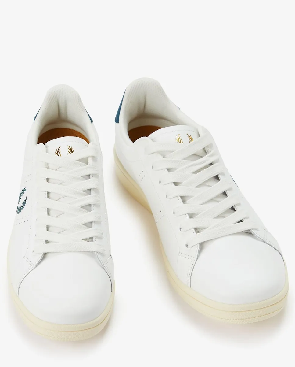 Унисекс спортивные кроссовки B721 из кожи Fred Perry, белый — фото 2