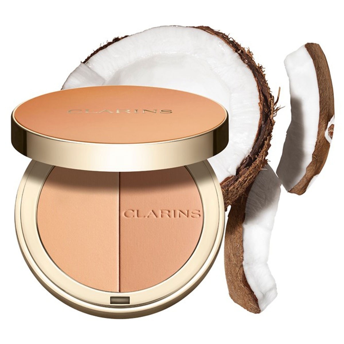 Пудра для лица ever bronze compact powder Clarins, 01-light, объем 10 мл — фото 2