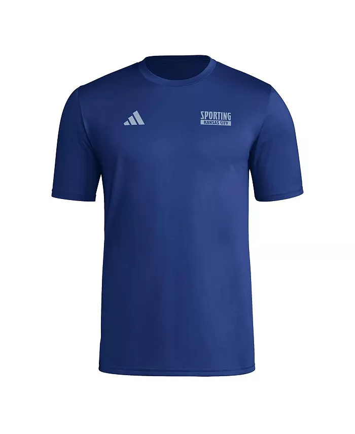 Мужская футболка Sporting Kansas City Local Wrap в синем цвете adidas — фото 2