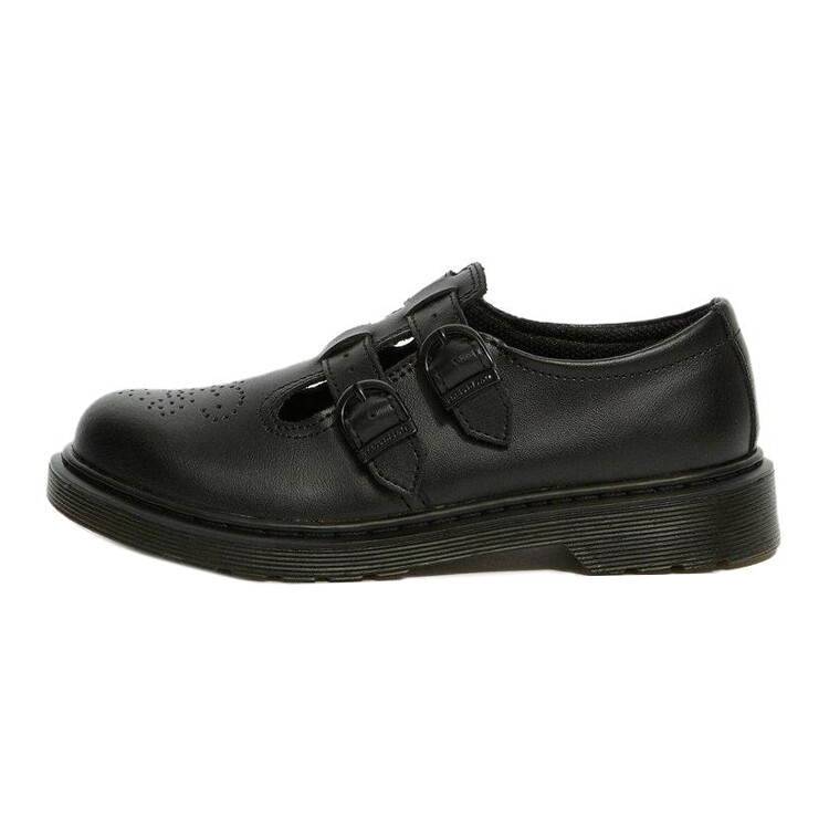 

8065 Детские кожаные туфли Детские низкие черные Dr.Martens, черный