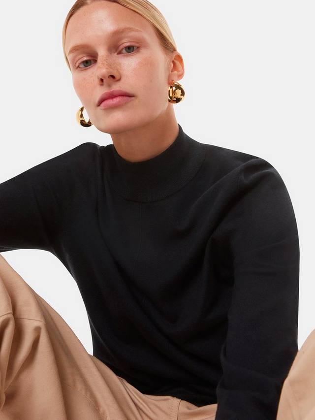 

Джемпер Mira с воронкообразным воротником Whistles, Black