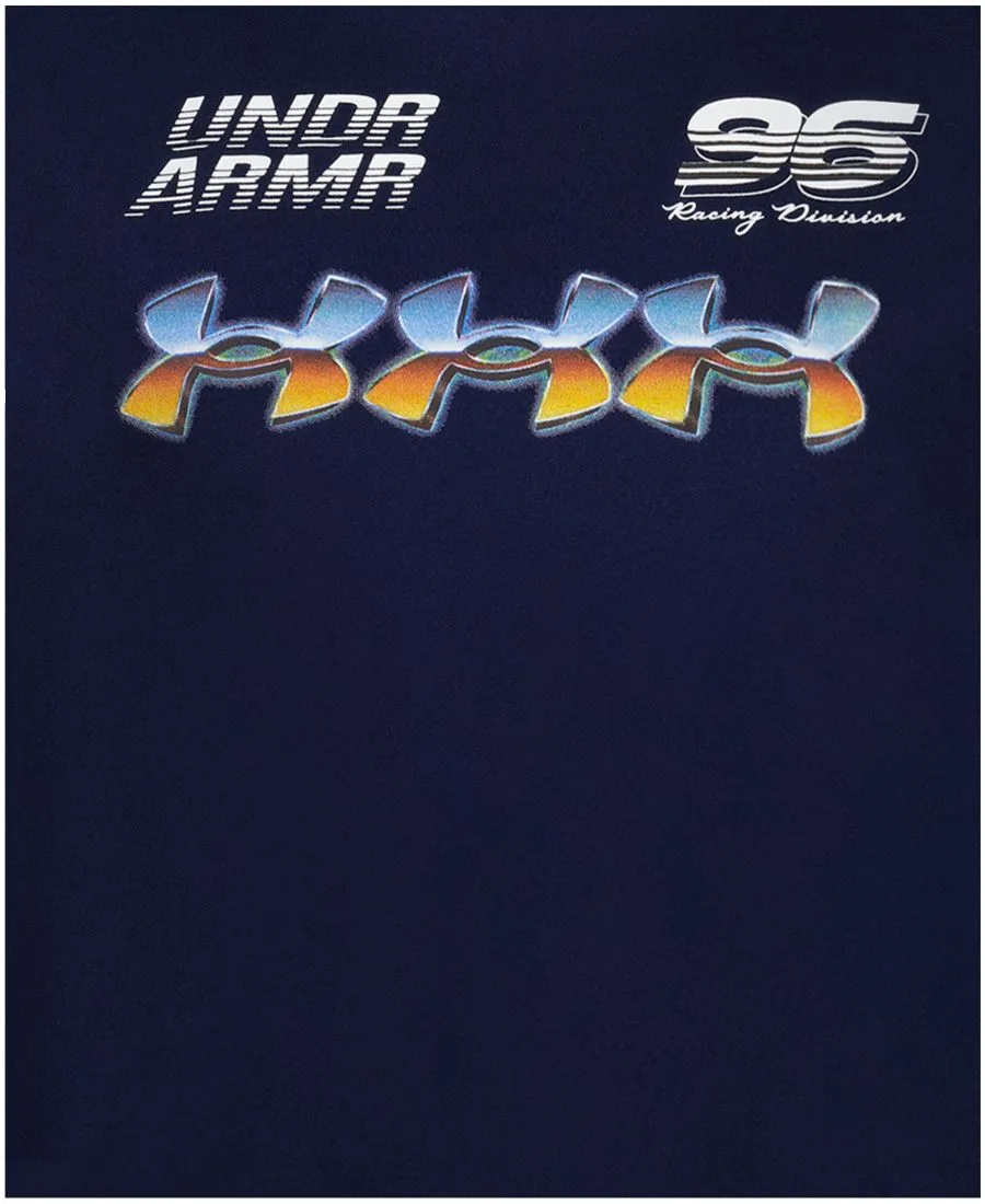 Детская футболка с коротким рукавом Tech Racer Burst 2T-7 для мальчиков Under Armour, midnight темно-синий — фото 4