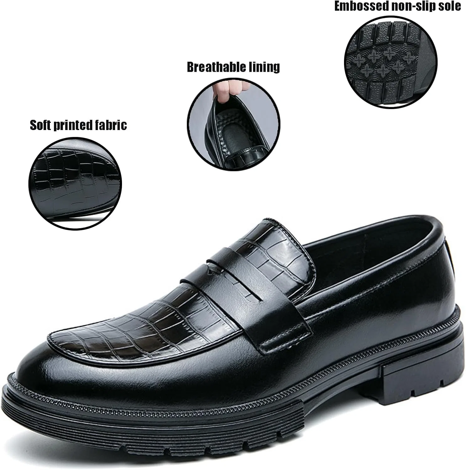 Лоферы кожаные, платформа, Luxury, Round Toe, Бордовый Zentavi — фото 4