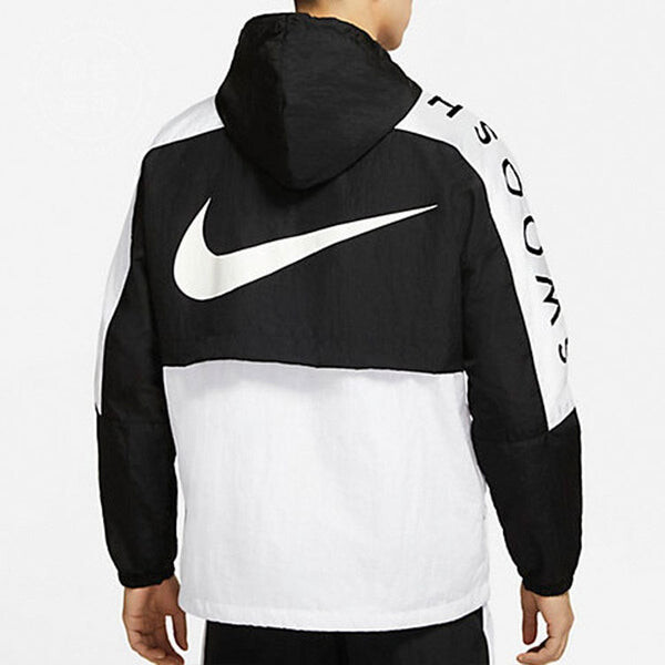 Куртка Nike Casual Sports Hooded Jacket Men's Black/White, белый — фото 4