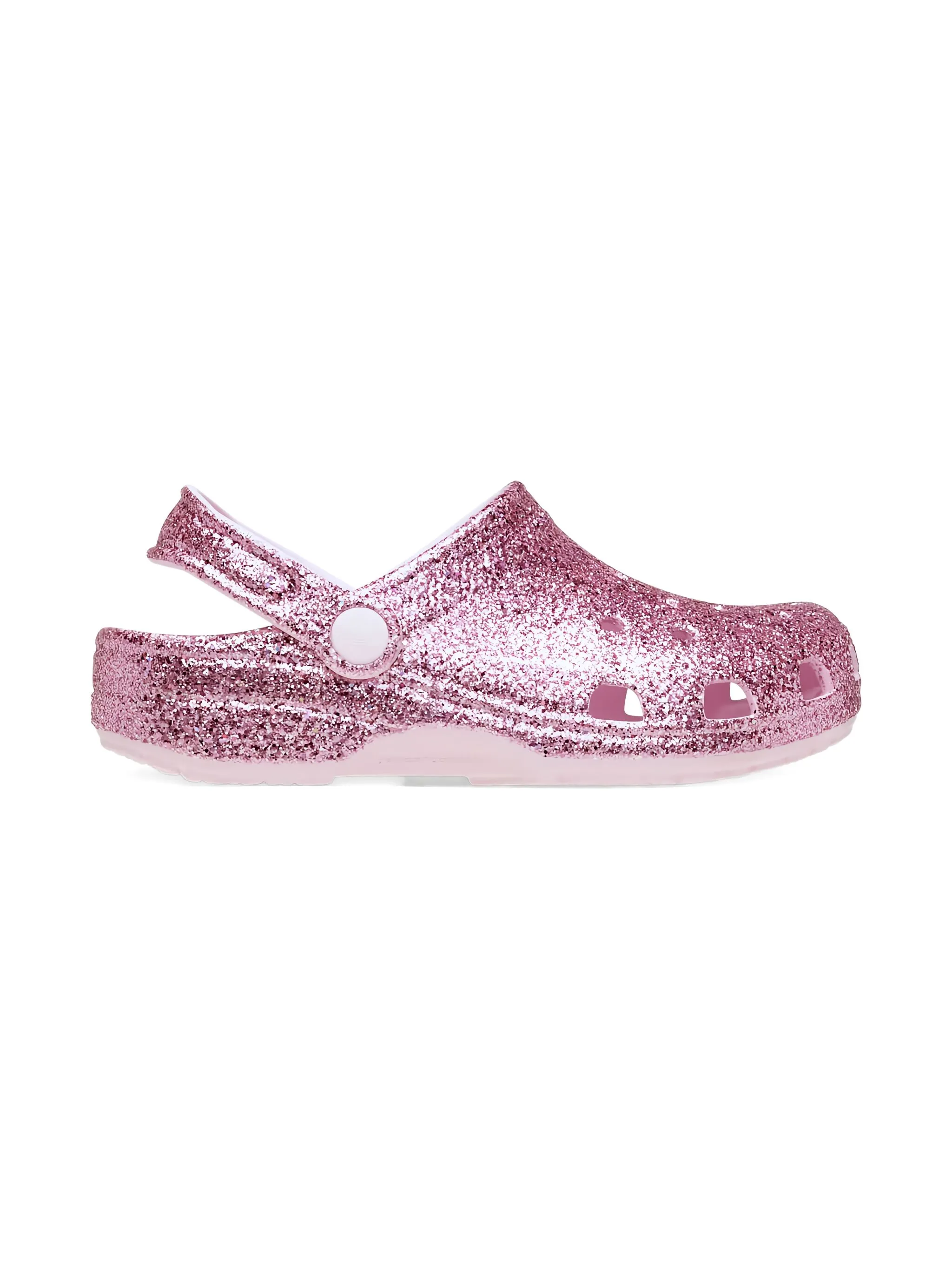Клоги Classic с блестками Crocs Kids, розовый — фото 2