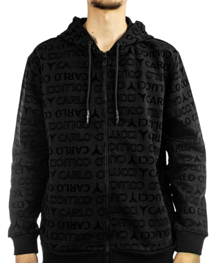 

Черный мужской жилет с капюшоном Carlo Colucci, черный
