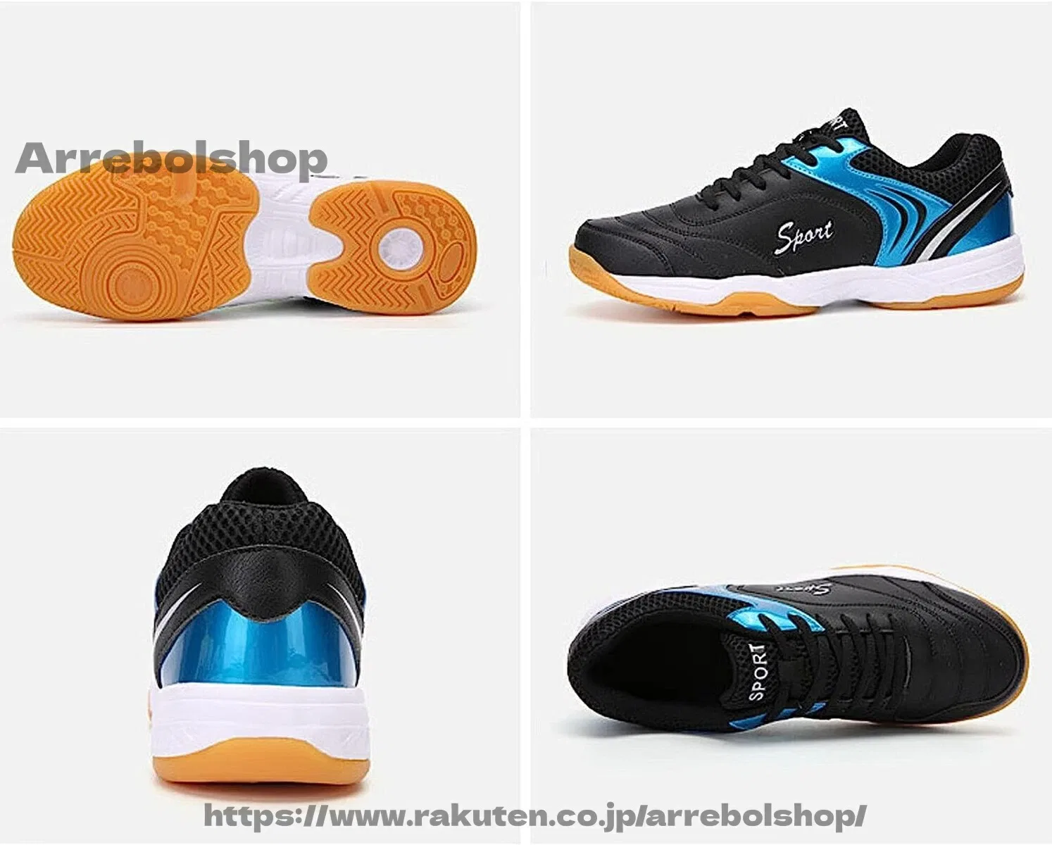 Спортивные кроссовки для бадминтона унисекс, White Blue — фото 2
