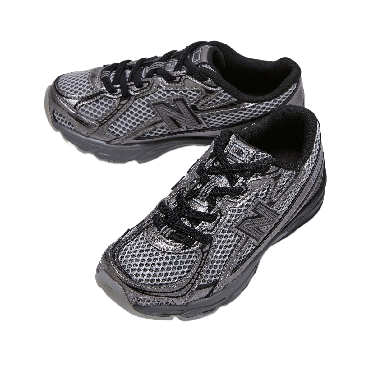 Детские беговые кроссовки NB 740 dark gray New Balance, темно-серый — фото 4