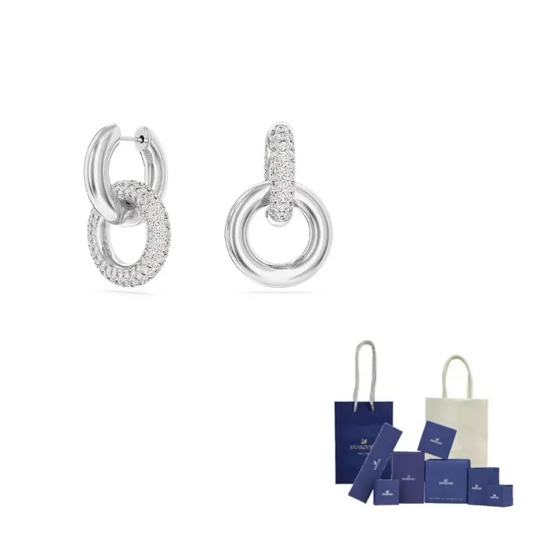 

Swarovski Серьги с родиевым покрытием, женские, серебряные