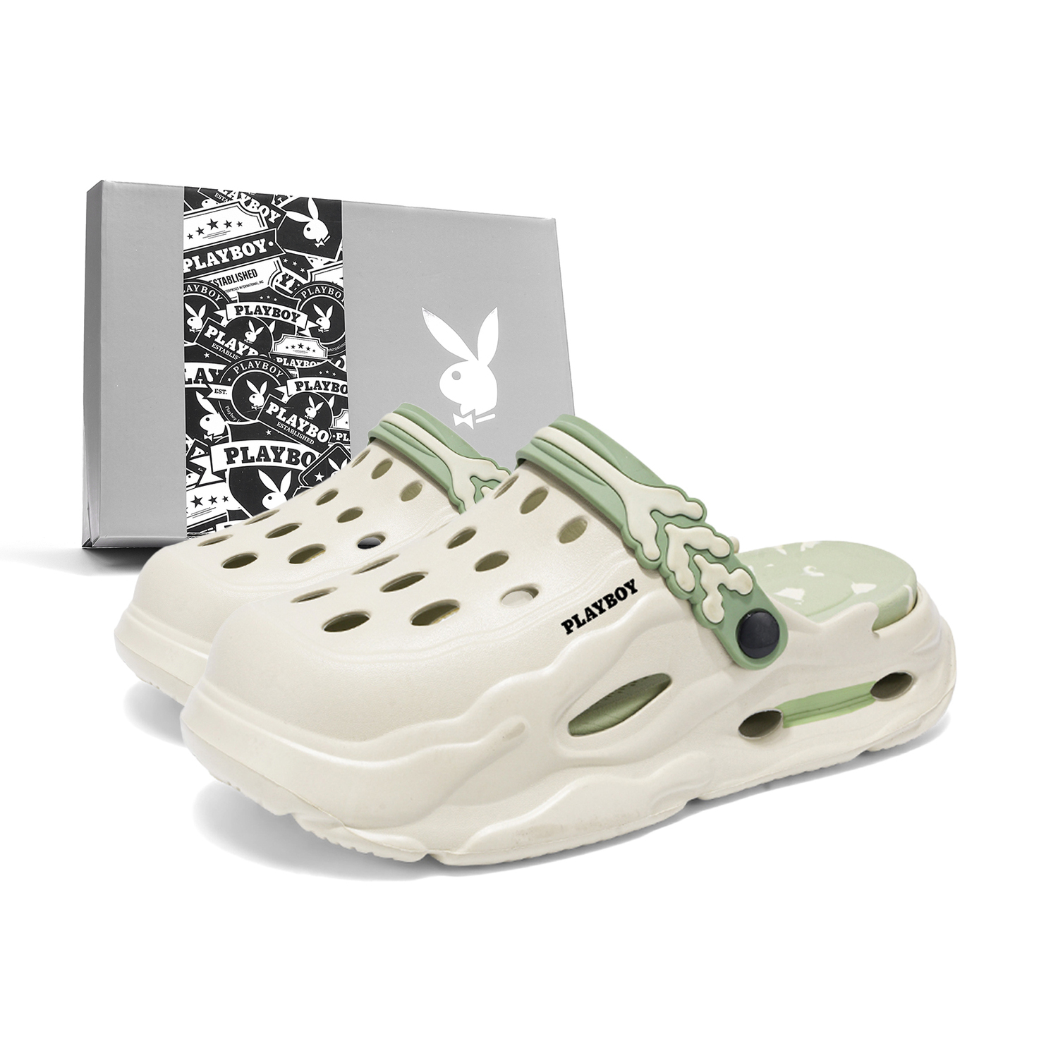 

Playboy Клоги мужские светло-зеленые, цвет Light Green