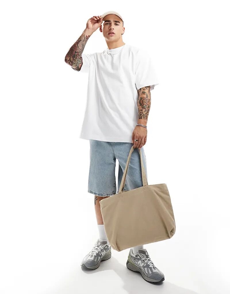 

Футболка Cotton On box fit однотонная белого цвета Cotton:On