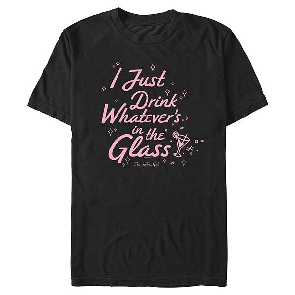 

Футболка с принтом Men's the golden girls i just drink whatever's in the glass Licensed Character