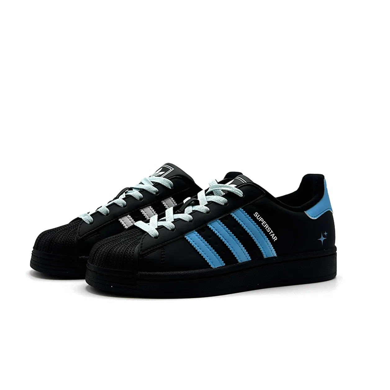 Детские кроссовки для скейтбординга Adidas Originals Superstar 2 черные — фото 4