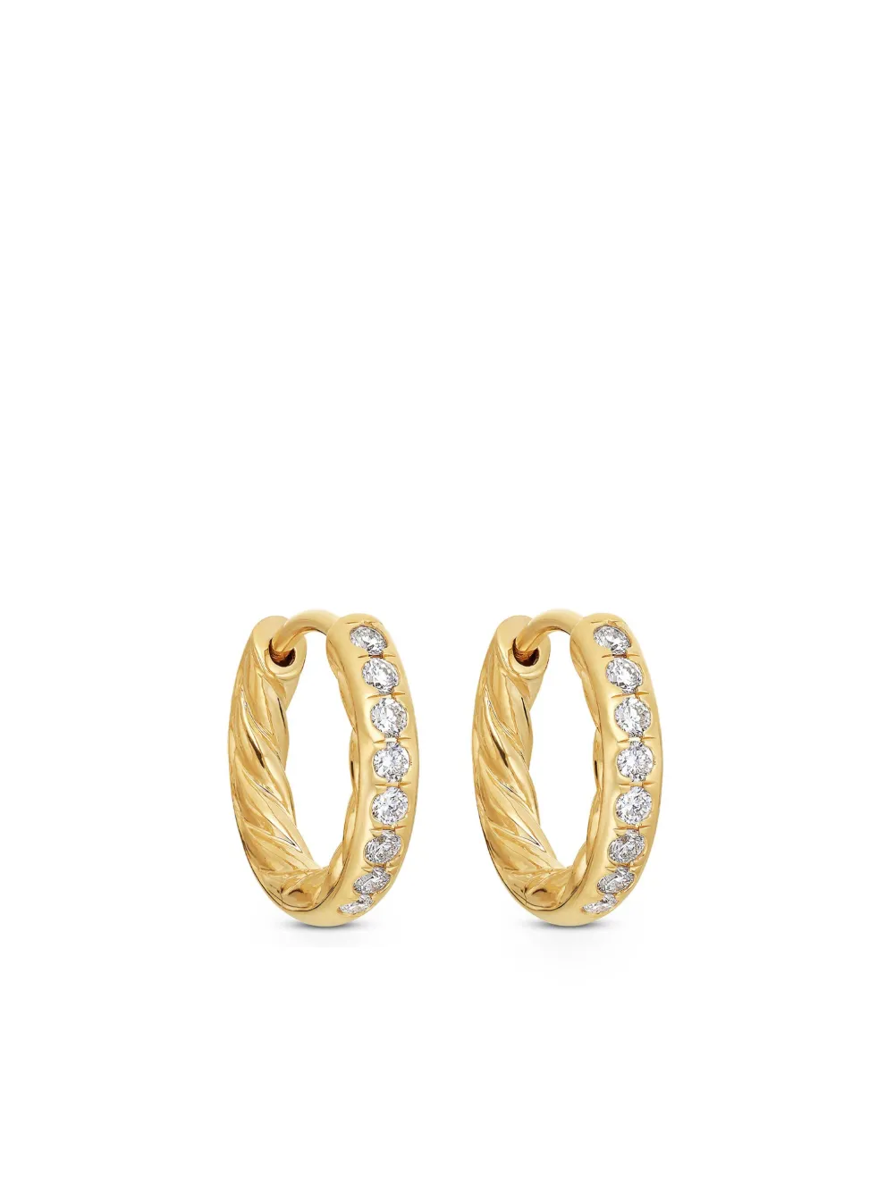 

Серьги-хагги из желтого золота с бриллиантами (13 мм) David Yurman