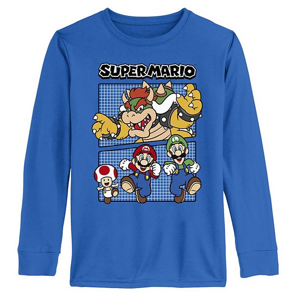 

Футболка с длинным рукавом Nintendo Super Mario для мальчиков 6-20 Licensed Character