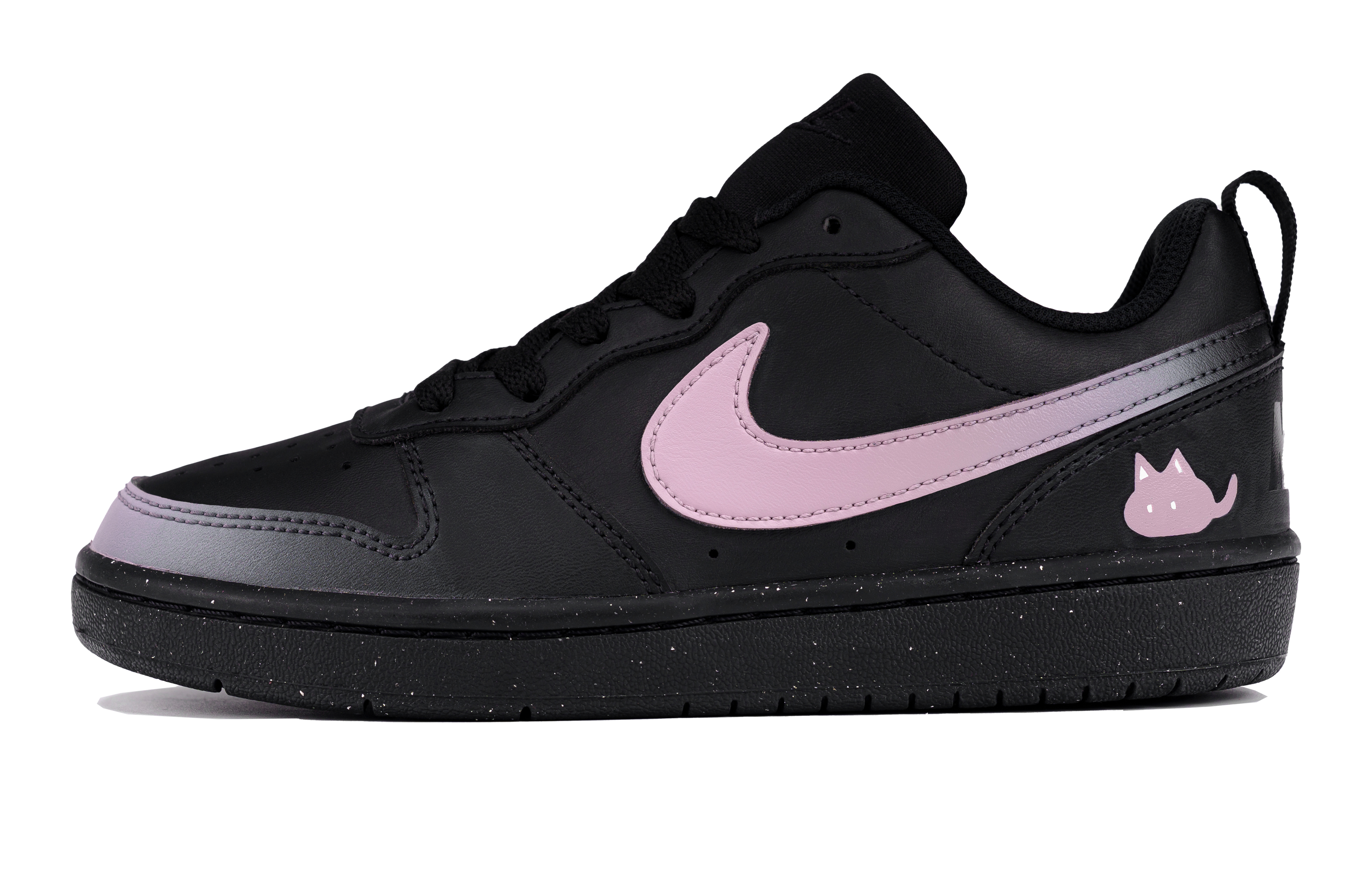 

Nike Court Borough Slip Resistant Low top Kids' Skateboarding Shoes Berry Pink Teenagers
