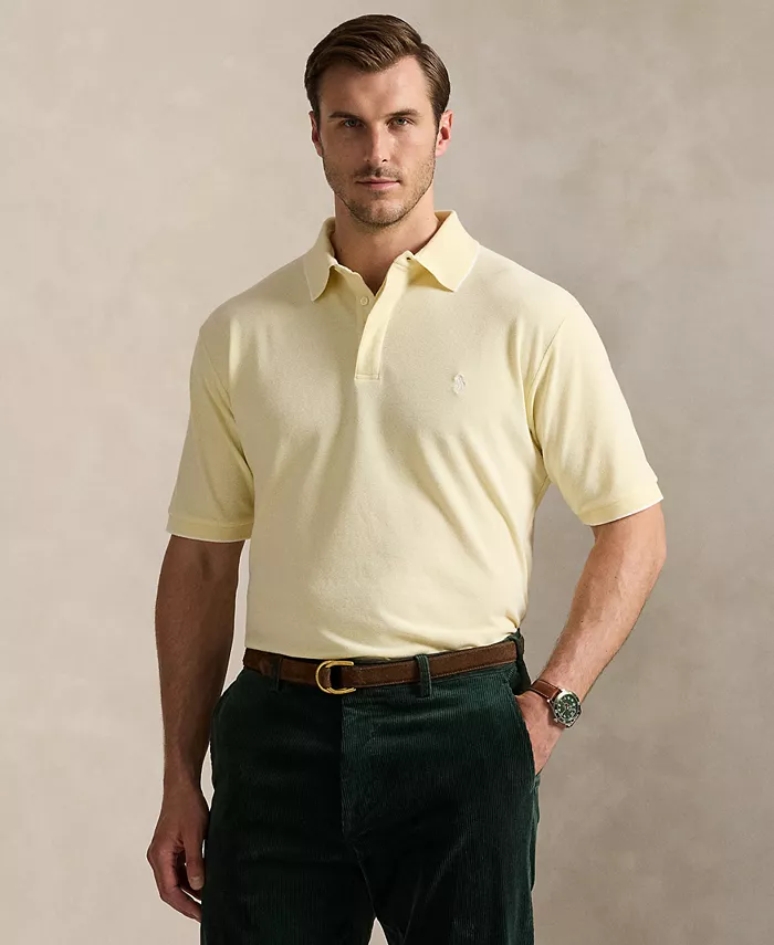 

Мужская рубашка-поло из сетки Oxford Stretch для больших и высоких Polo Ralph Lauren, желтый