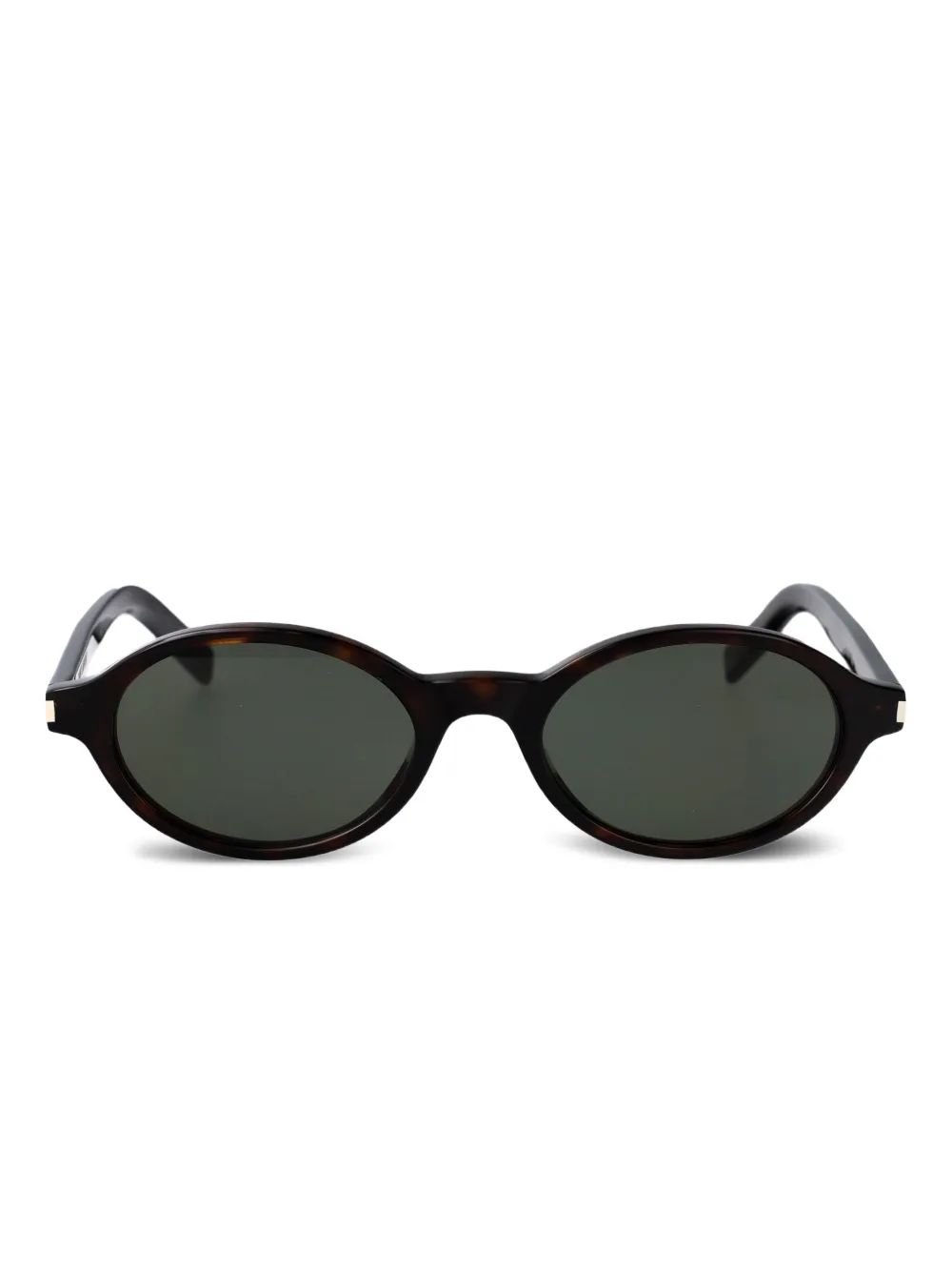 

Солнцезащитные очки в овальной оправе Saint Laurent Eyewear, черный