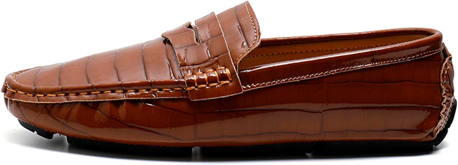 

Мужские лоферы Penny, городская мода, деловой повседневный стиль, легкая и удобная обувь для прогулок, вождения, офиса, официального дресс-кода, банкетов, свадеб, униформы, костюма, кожаные туфли Generic, коричневый