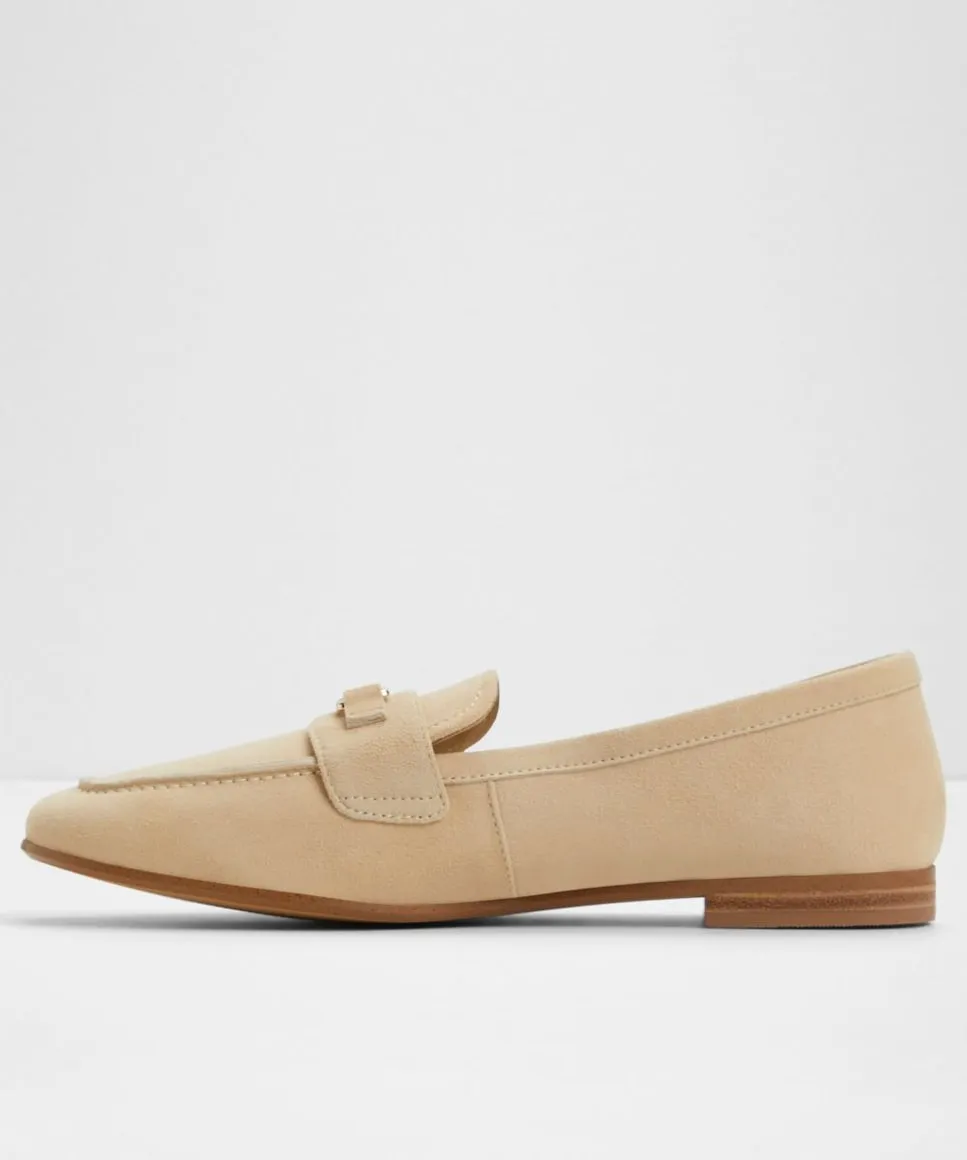 Женские кожаные мокасины с квадратным носком Aldo, бежевый — фото 3
