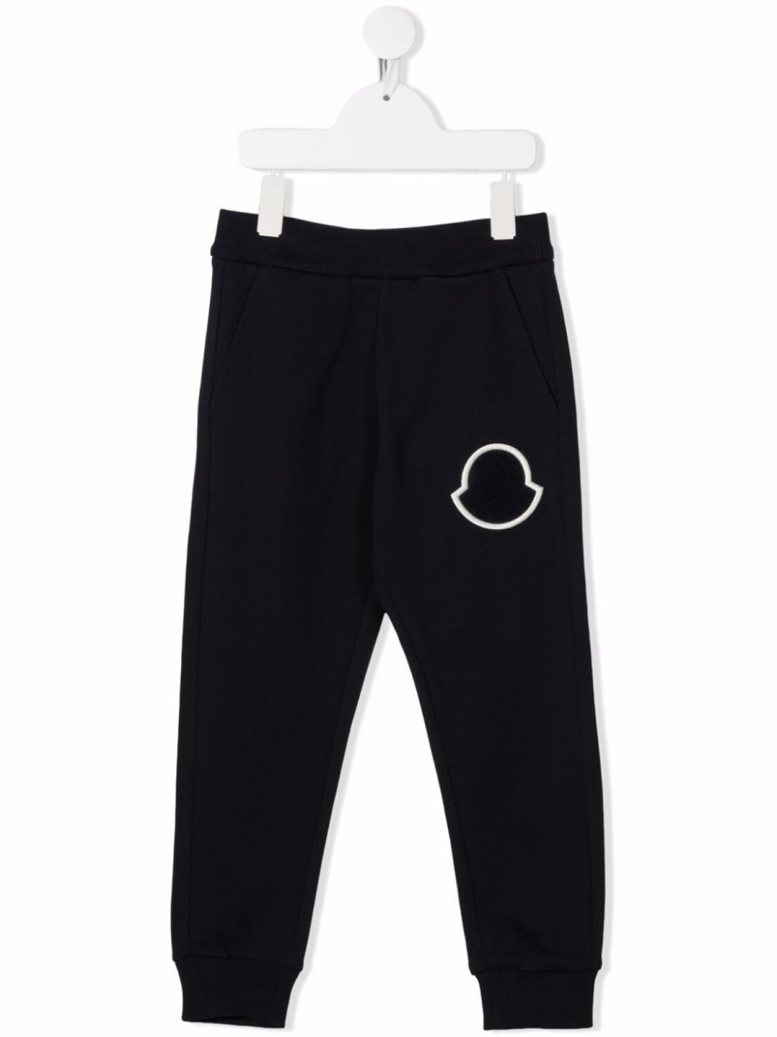 

Moncler Enfant спортивные брюки с вышитым логотипом, синий