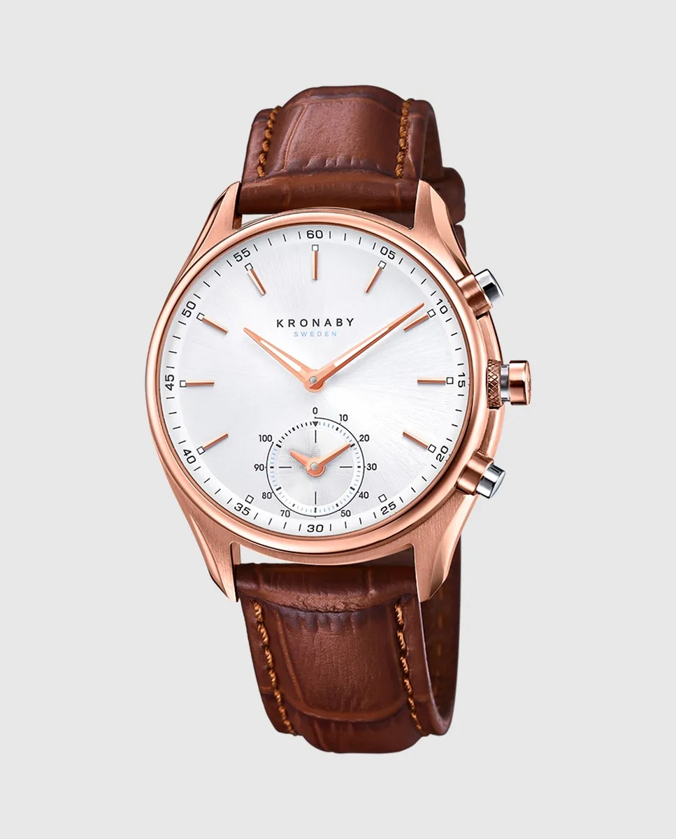 

S2746/1 Мужские часы Sekel из коричневой кожи Kronaby, коричневый