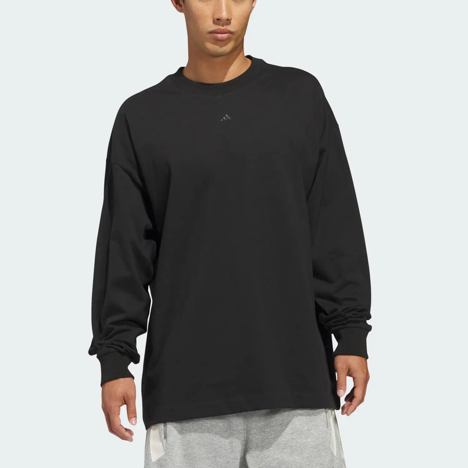Баскетбольная футболка унисекс Adidas, черный/jade белый — фото 3