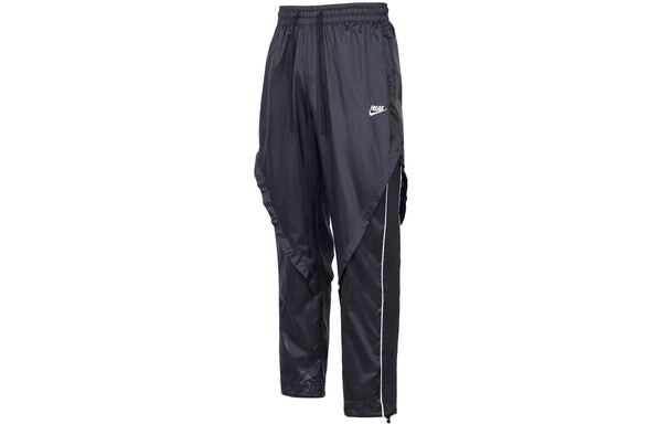 Брюки men's lwt track pant casual sports lacing woven long pants/trousers autumn black Nike, черный — фото 2