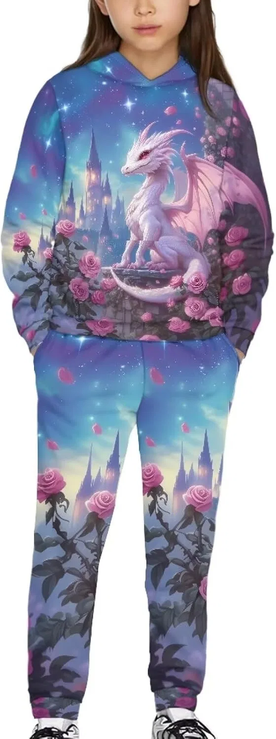 Детский спортивный костюм Xpyiqun, 2 предмета, Dragon Rose