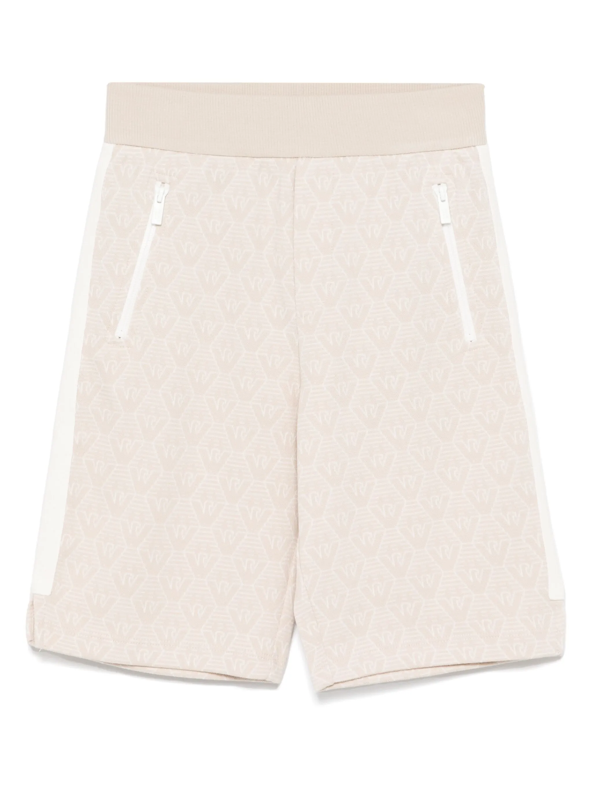 

Спортивные шорты с монограммой Emporio Armani Kids, бежевый