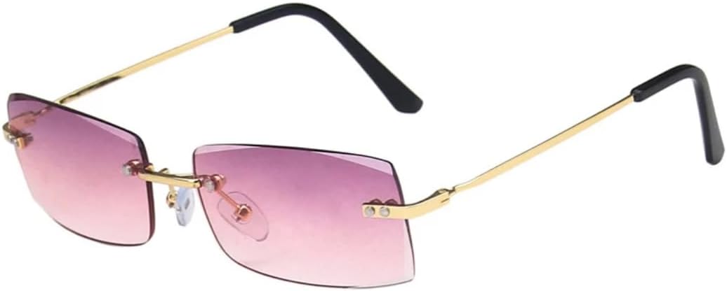 

Солнцезащитные очки с защитой UV400 | Малые безободковые линзы с градиентом | Для женщин и мужчин | Для занятий спортом на открытом воздухе и вождения DSVIGF, Lightpurple