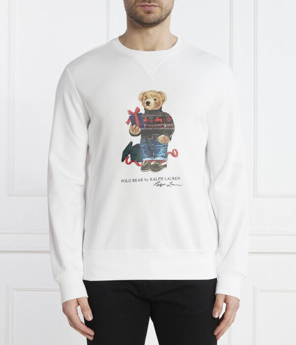 

Толстовка Polo Ralph Lauren с принтом медведя, белый