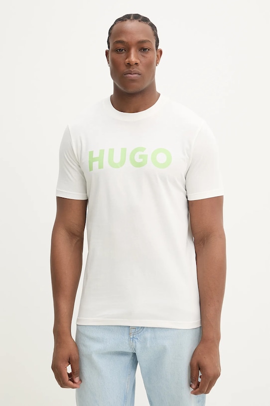 

Хлопковая футболка Hugo, белый
