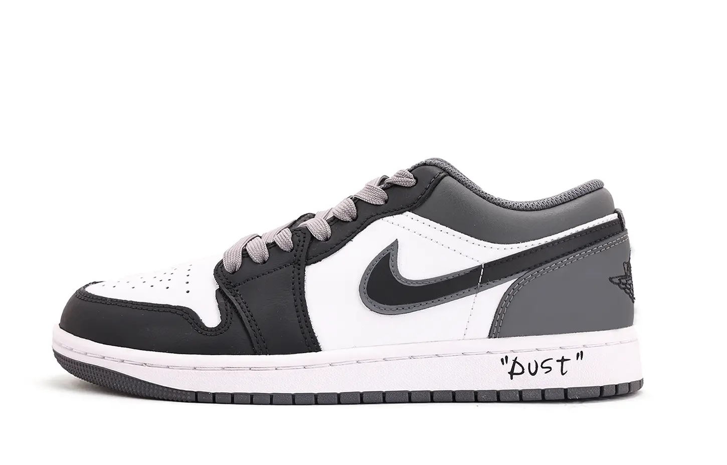 

Jordan Эйр 1 устойчивые к истиранию кроссовки унисекс серо-белые, цвет Gray White