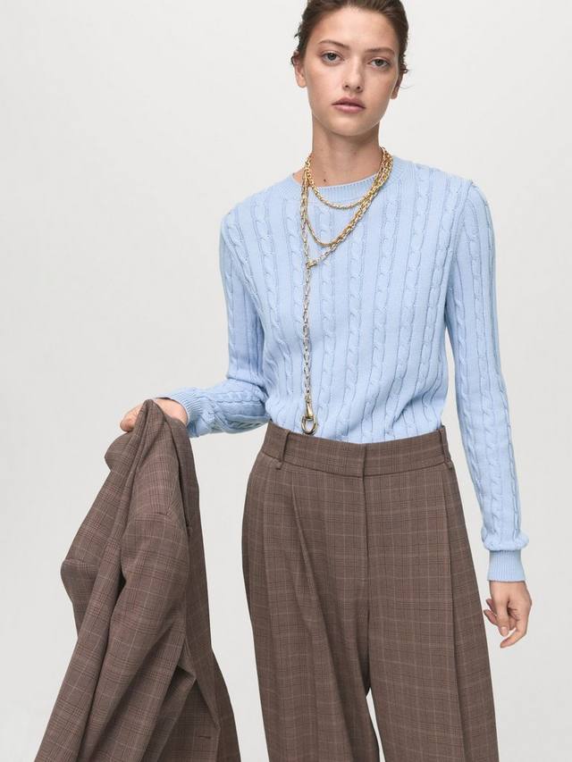 

Солнечный кабельный джемпер Mango, Pastel Blue