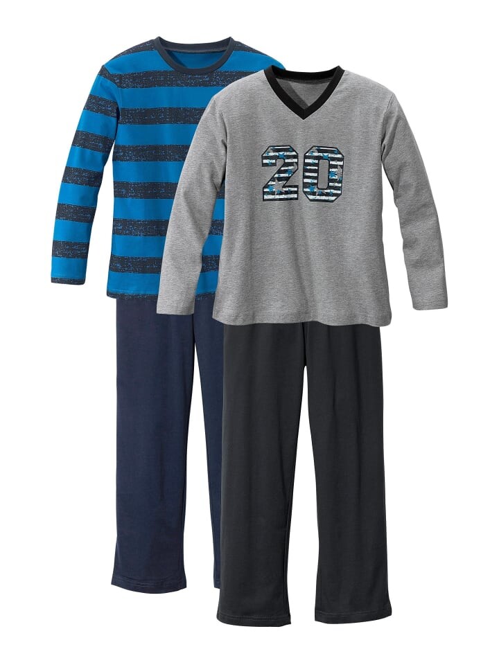 

Пижама AUTHENTIC LE JOGGER, цвет türkis-gestreift, grau-meliert