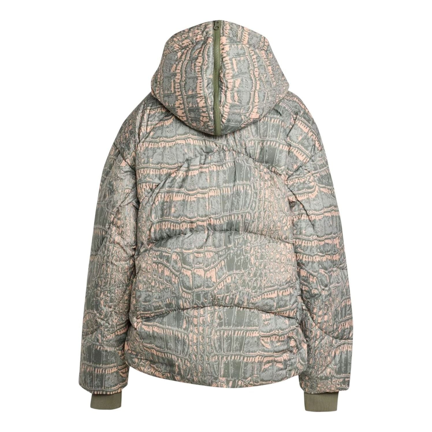Куртка (WMNS) adidas x Stella McCartney Mid Length Padded Winter Jacket Printed 'Soft Powder Willow Grey Legacy Green' — фото 2