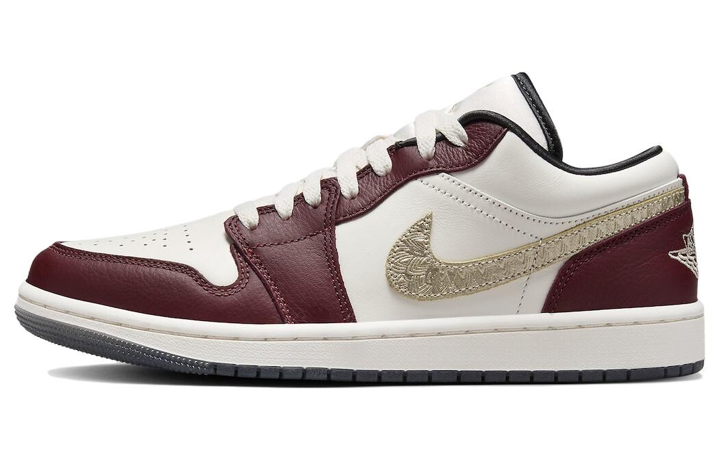 

Jordan Air Jordan 1 винтажные баскетбольные кроссовки женские, Парус/Dark Team Red/Темно-дымчато-серый/Золотисто-металлик с зернистостью