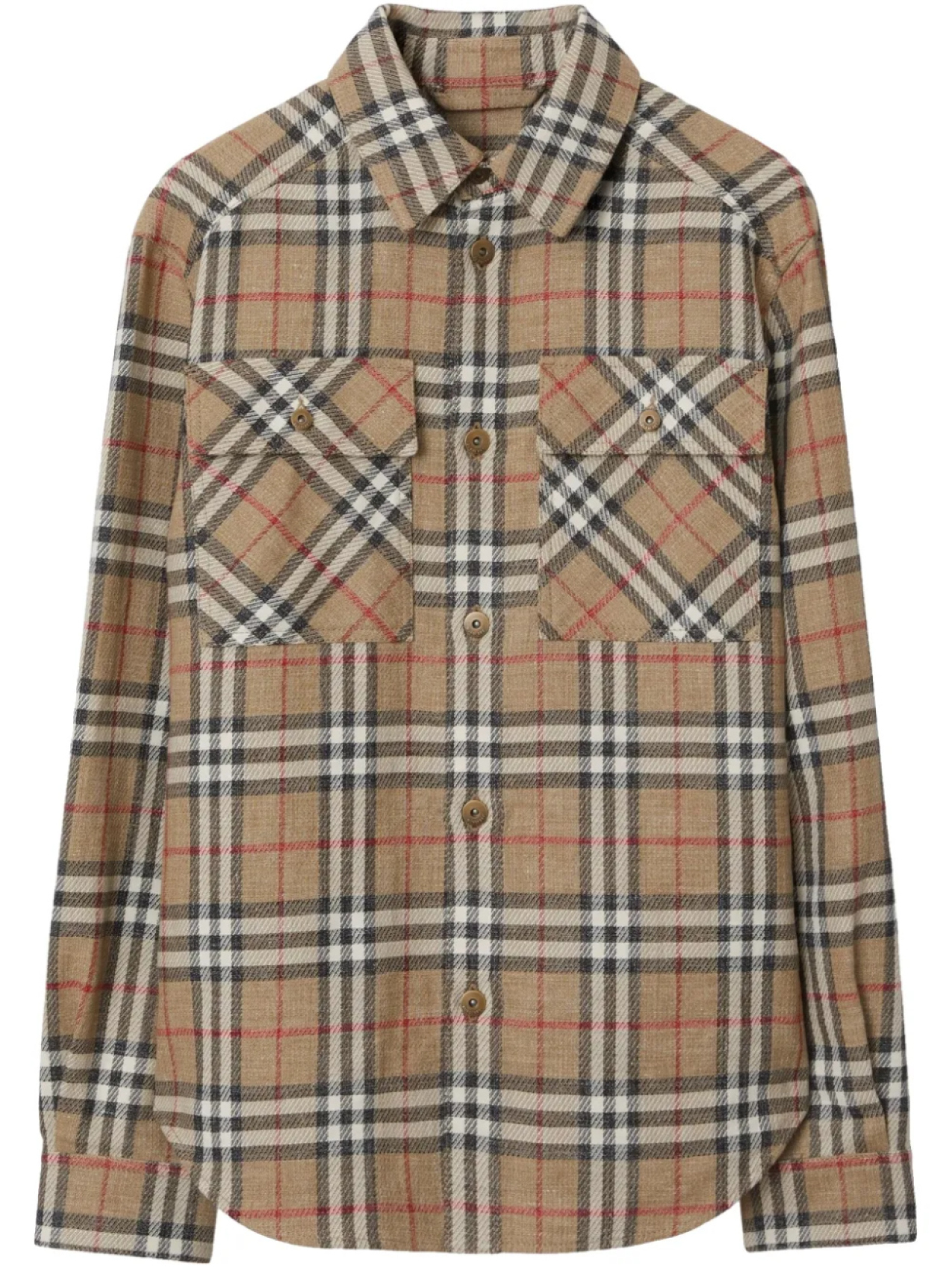 

Burberry клетчатая рубашка, нейтральный
