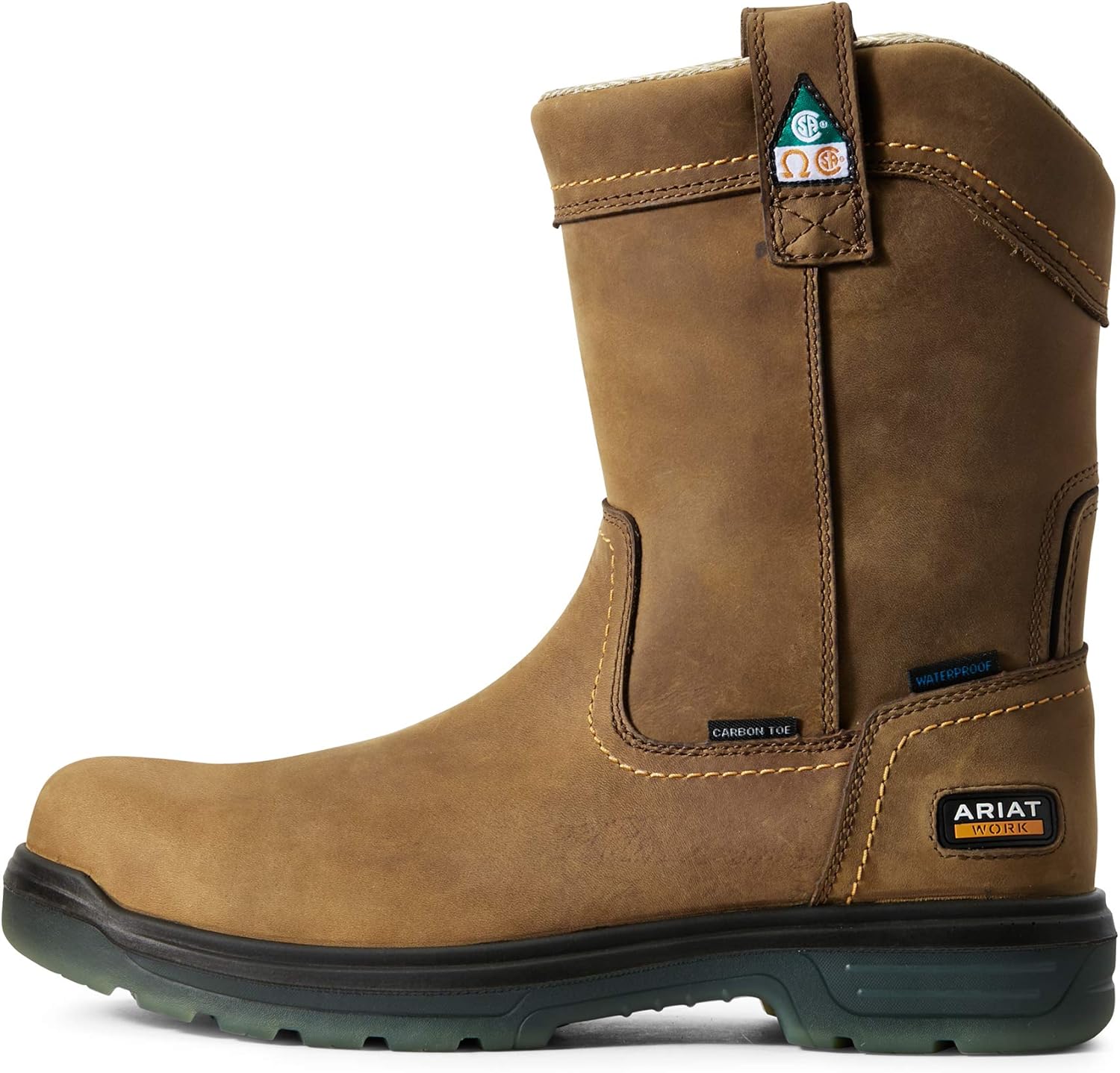 Мужские сапоги ARIAT Turbo Pull-on с водонепроницаемым карбоновым носком CSA в западном стиле, Aged Bark — фото 2