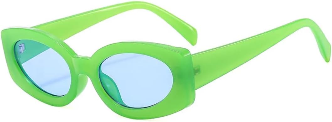 

Солнцезащитные очки с защитой UV400 | Панк, маленькая оправа, цветные линзы | для женщин и мужчин, для занятий спортом на открытом воздухе и вождения DSVIGF, Jelly Green