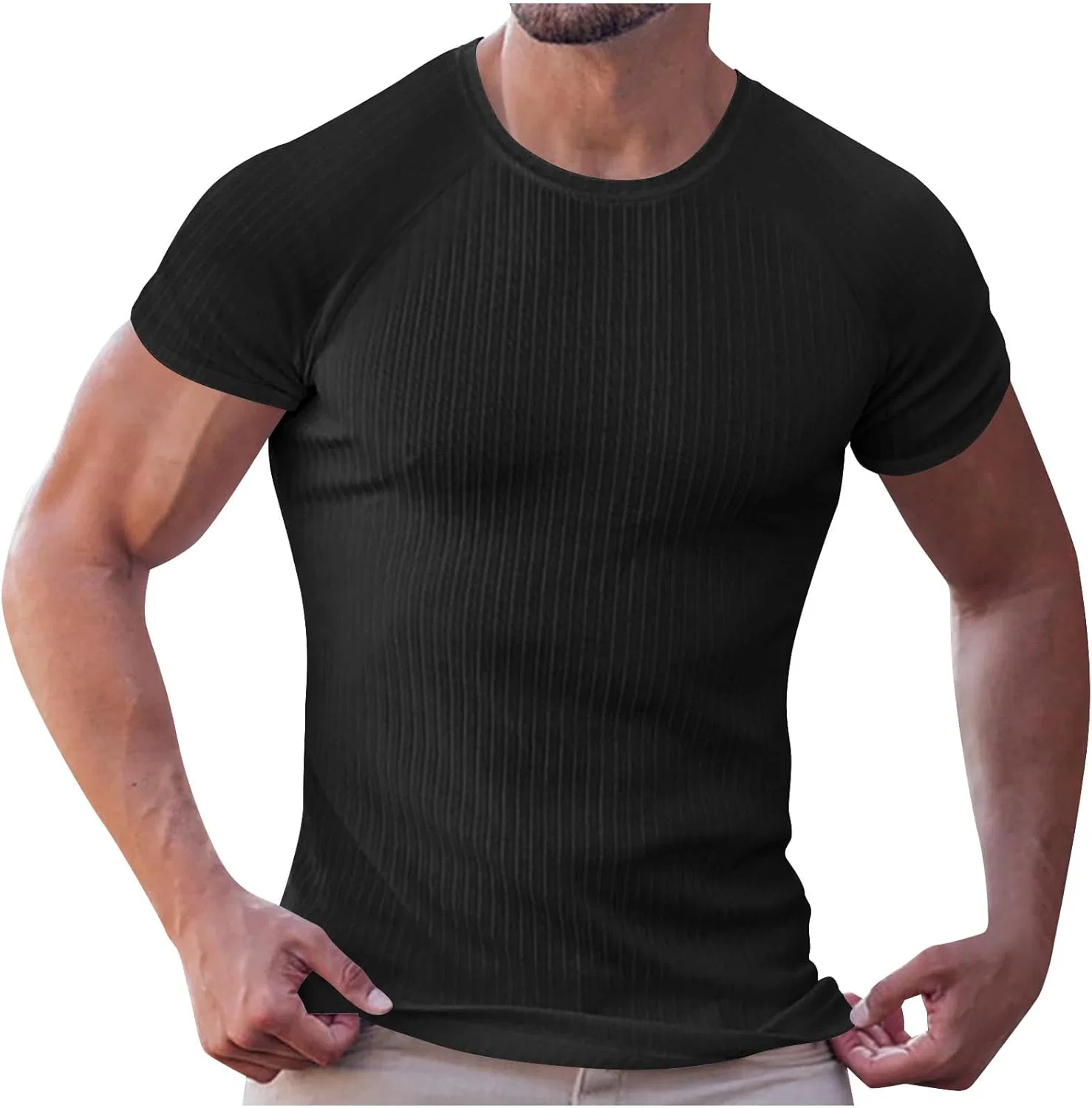 Футболка мужская трикотажная, Black
