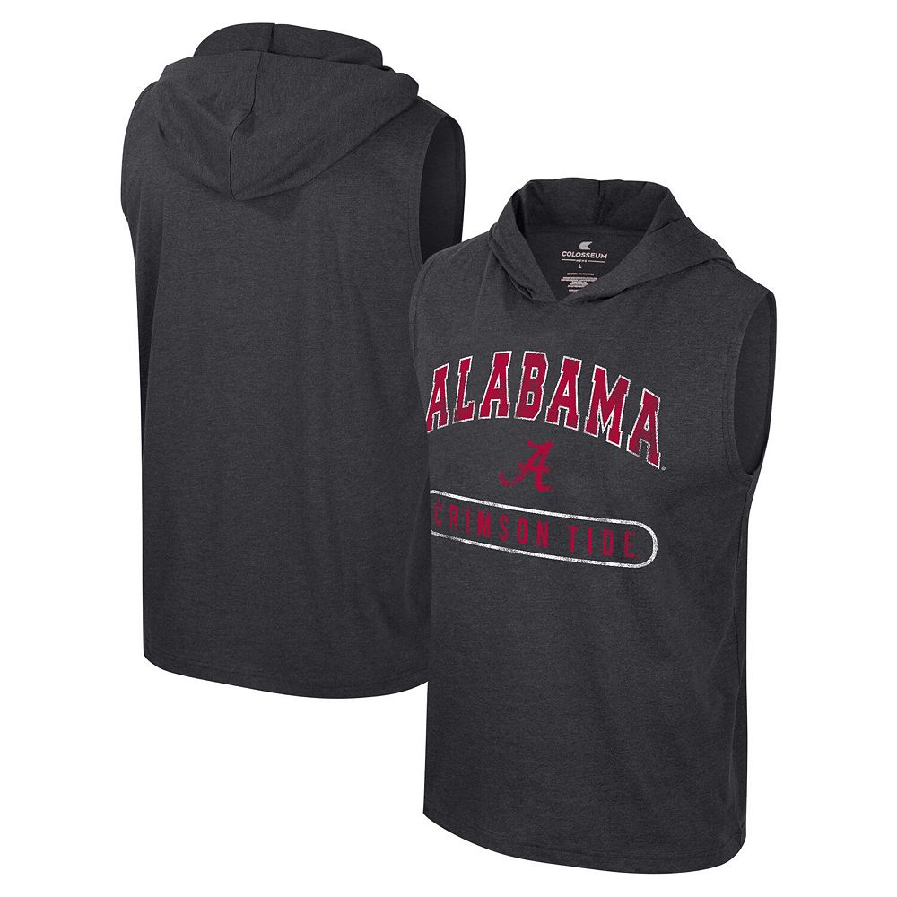 

Мужская футболка без рукавов с капюшоном без рукавов Colosseum Black Alabama Crimson Tide Varsity, цвет Ala Black