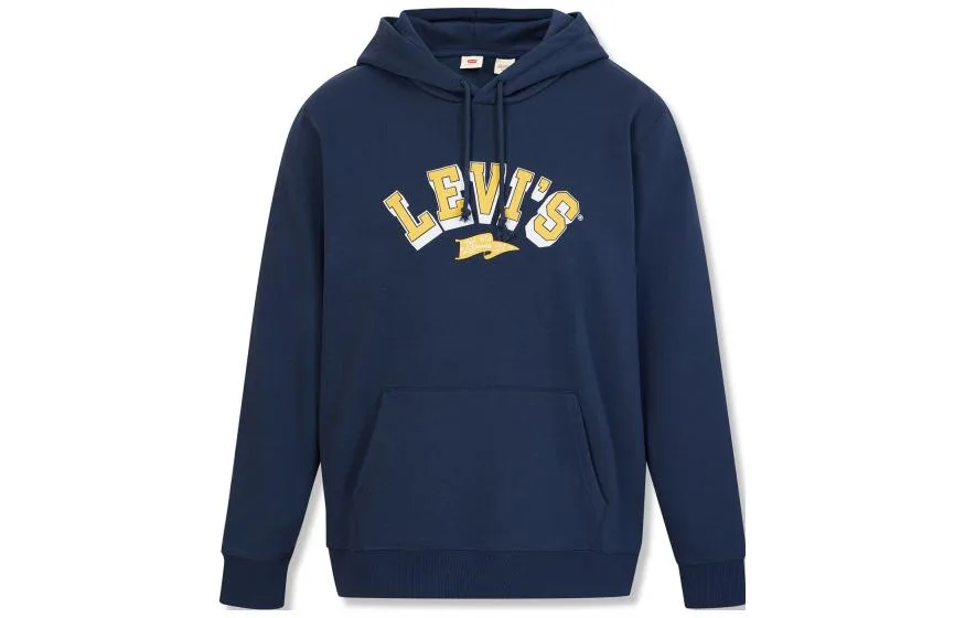 Levis Толстовка мужская синяя с капюшоном — фото 3