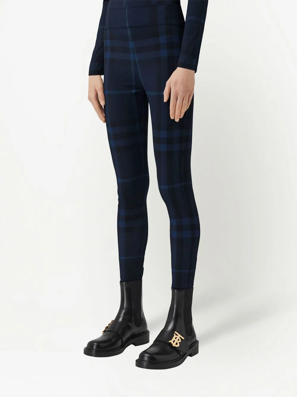 

Леггинсы в клетку BURBERRY, синий